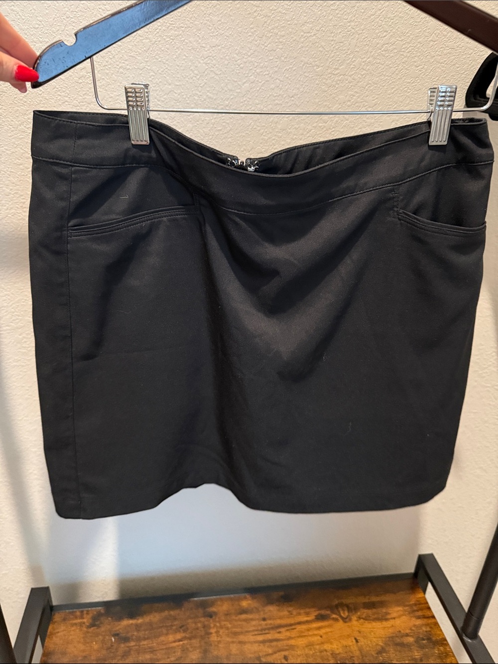 PGA Tour Black Women's Golf Skort with Front Pockets